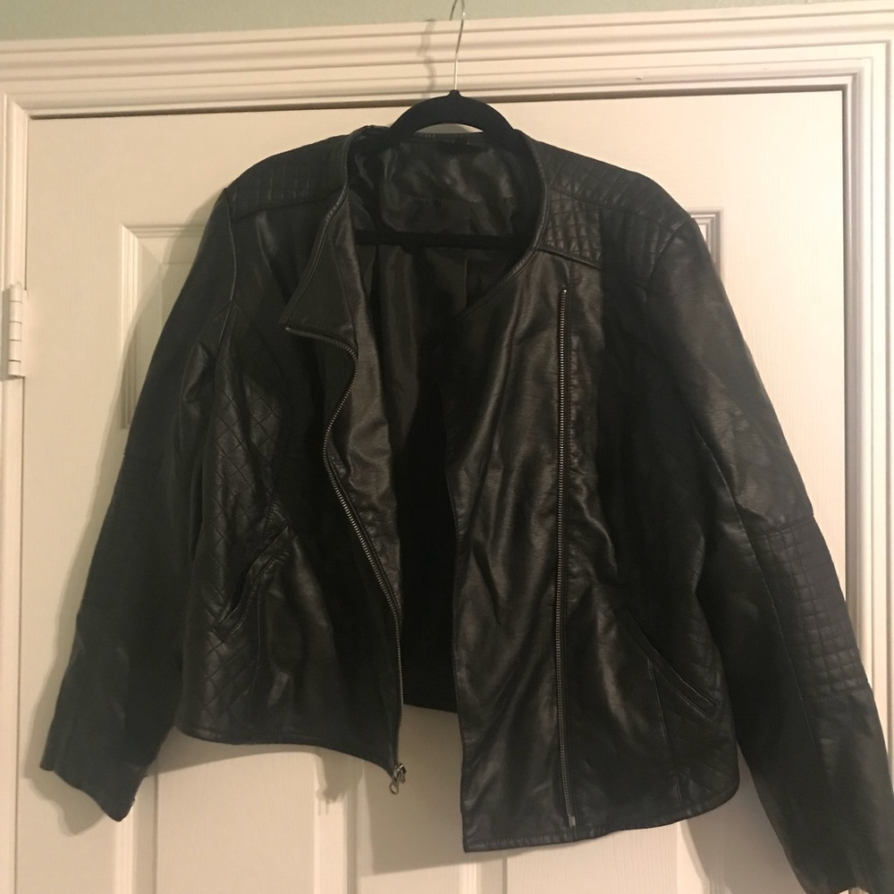 Moto Pleather Crop Jacket